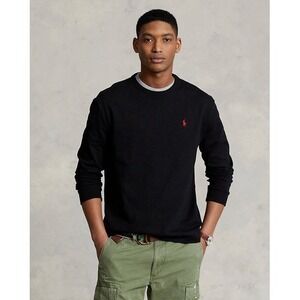 Polo Ralph Lauren Men 2X Classic Fit Black Jersey Shirt Preppy Casual Old Money‎